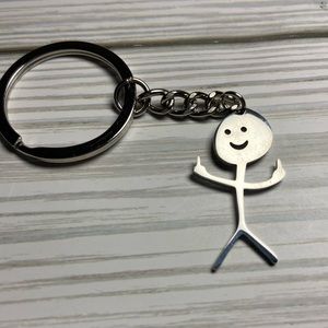 Silver Stick Figure Key Holder